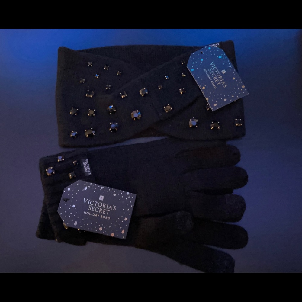 Ear Warmer Headband and Matching Gloves
